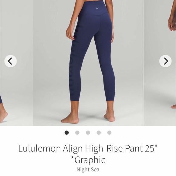 lululemon athletica Pants - Lululemon align high-rise pants 25” graphic night sea Sz 6